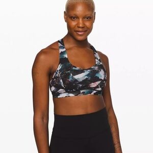 Lululemon Free To Be Serene Sports Bra Glacier Camo Starlight Multi Size 8